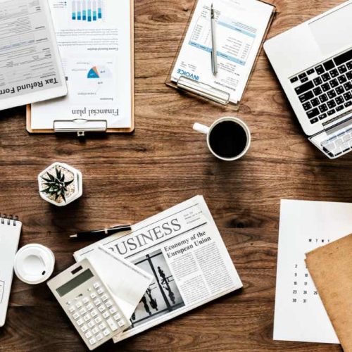 marketing desk graphic