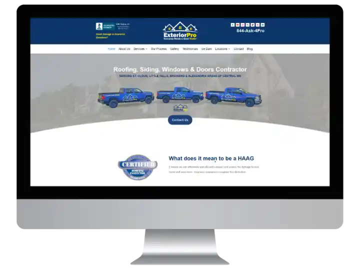 exterior contractor seo screenshot